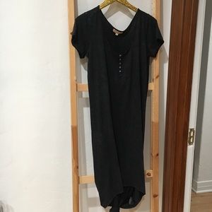 Trendy Smoky Grey Dress, High Low - M